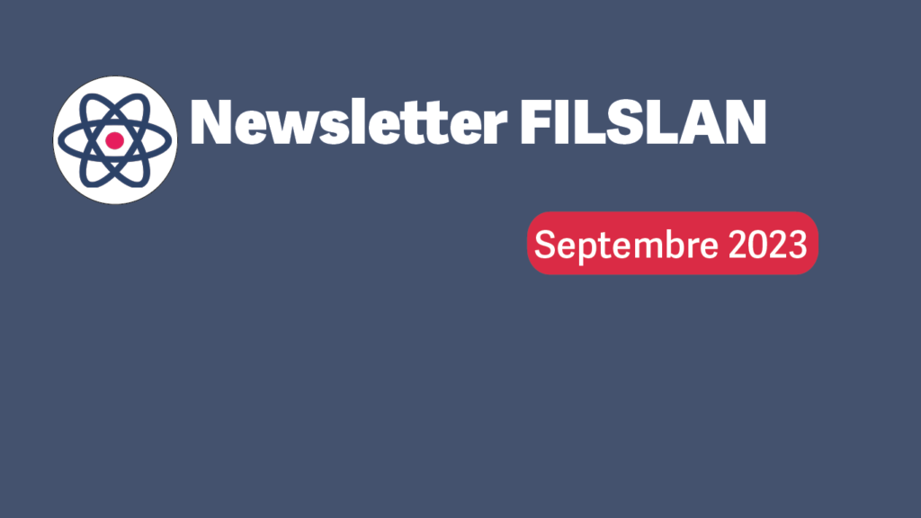 La newsletter FILSLAN de septembre est disponible